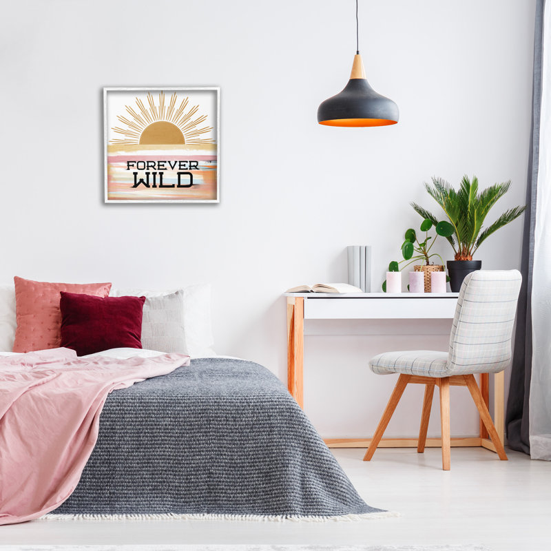 «Forever Wild Sun Rays», estampe numérique par Kim Allen, H 24 po x l 24 po, Giclée encadrée noir minuit
