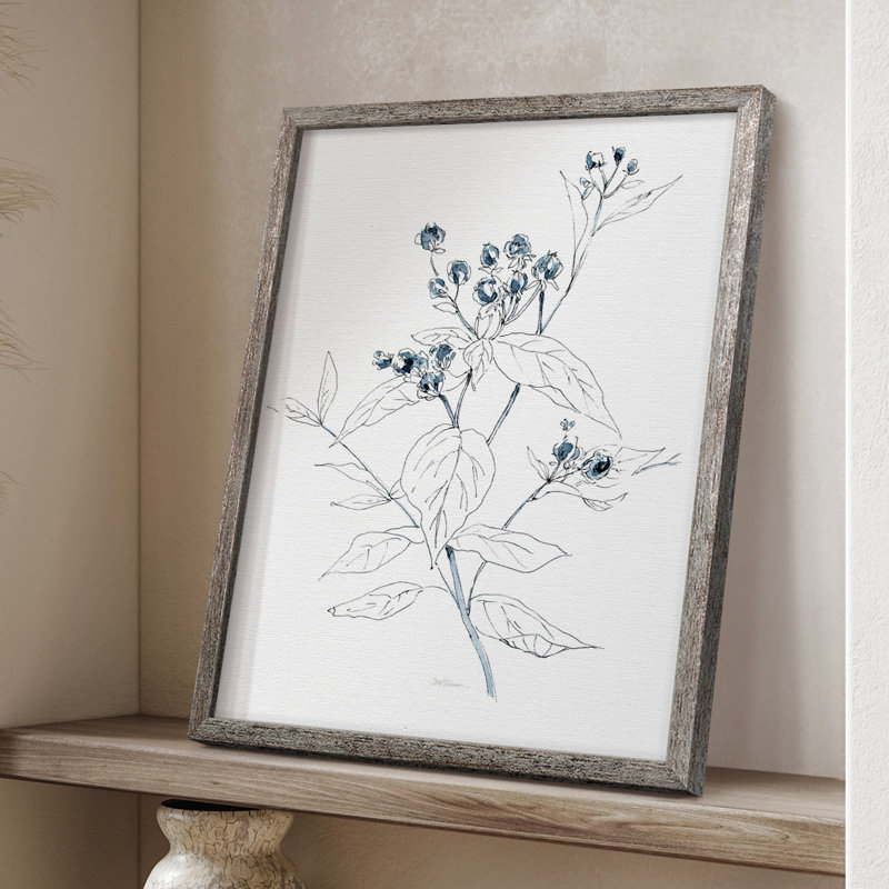 Indigo S croquis I, reproduction encadrée - bois massif 47896, H 30 po x l 24 po