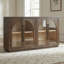 Large Storage Sideboard With Glass Doors And Unique Arched Design For Dining Room-580350867