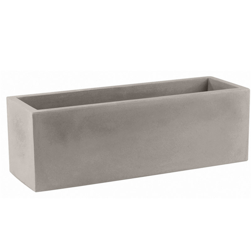 Jardiniere - Resin Pot Planter - Basic, 19.75" H x 47.25" W x 19.75" D, Taupe