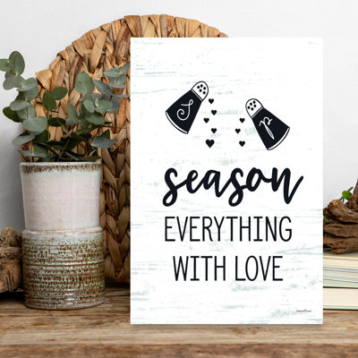 Season Everything With Love Modern Rustic Abstract Wall Art