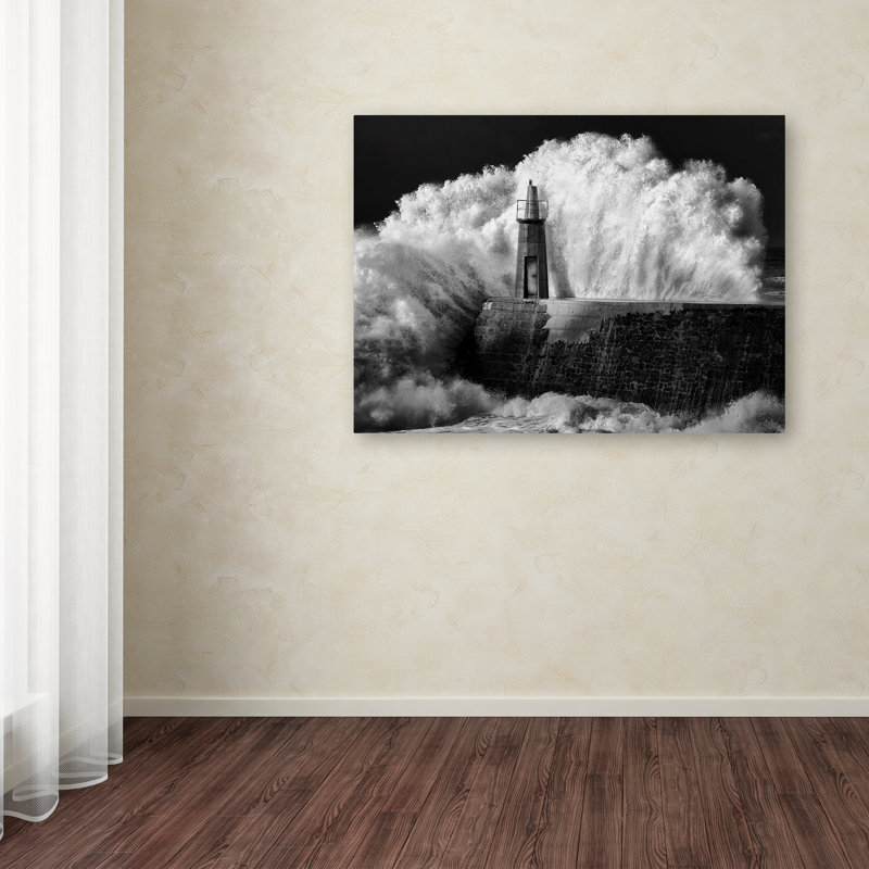 « the phare », reproduction de photo sur toile tendue, H 35 po x l 47 po