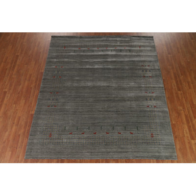 Tapis indien rayé Gabbeh 8 x 10