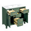 Ensemble de meuble-lavabo 36 po avec lavabo en céramique, meuble-lavabo simple autoportant moderne avec 4 tiroirs et 2 armoires, meuble de rangement pour la salle de bain, ensemble de meuble-lavabo avec cadre en bois massif-117193942