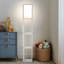 Lampe sur pied DEL à 3 tablettes avec abat-jour carré en tissu Maxwell 63 po.-596791486-596791487