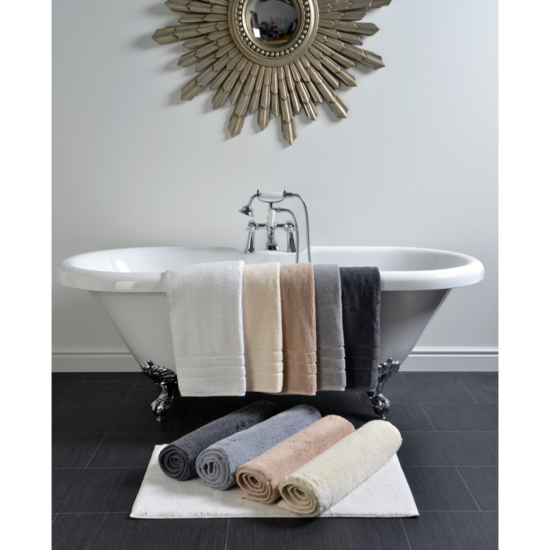 Askey Hotel Deep Pile Bath Mat, White