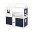 Lit simple superposé en bois avec tente-340415297-340415309