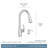 MOEN Reyes  Single-Handle Pull-Down Sprayer Kitchen Faucet with Reflex and Power Clean in Spot Resist Stainless-113441182