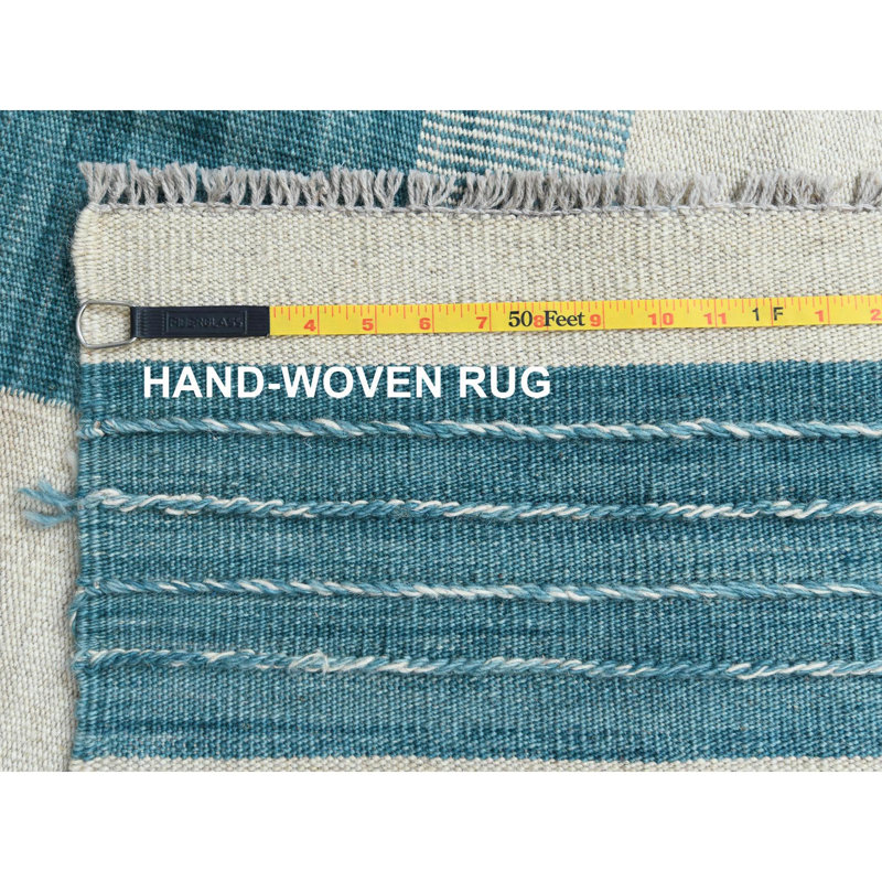 Tapis en laine tissé à la main à motif aigue-marine 9 pi 5 po x 11 pi 9 po CFC794BA104844118D05F7E6306BFC45