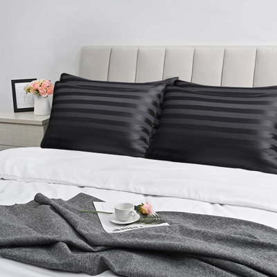 Luxury Microfiber Striped Pillowcases - Soft, Breathable & Wrinkle-Resistant Pillow Covers for Sofa,