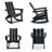 Bergues All-weather Resistant Hdpe Plastic Oversize Rocking Adirondack Chair
