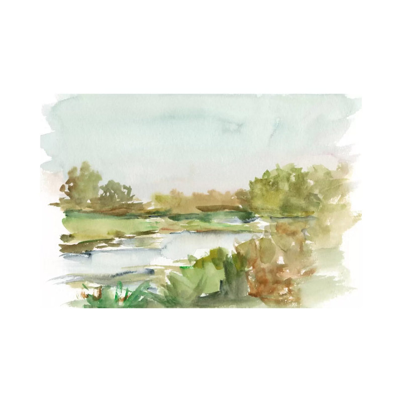 Impressionist Watercolour I by Ethan Harper - Wrapped Canvas Painting, 20.32 cm H x 30.48 cm W