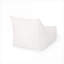 Fauteuil à billes 1 place 3 pi, utilisation à l'intérieur dans le salon et la chambre à coucher, tissu résistant à l'eau, finition blanche