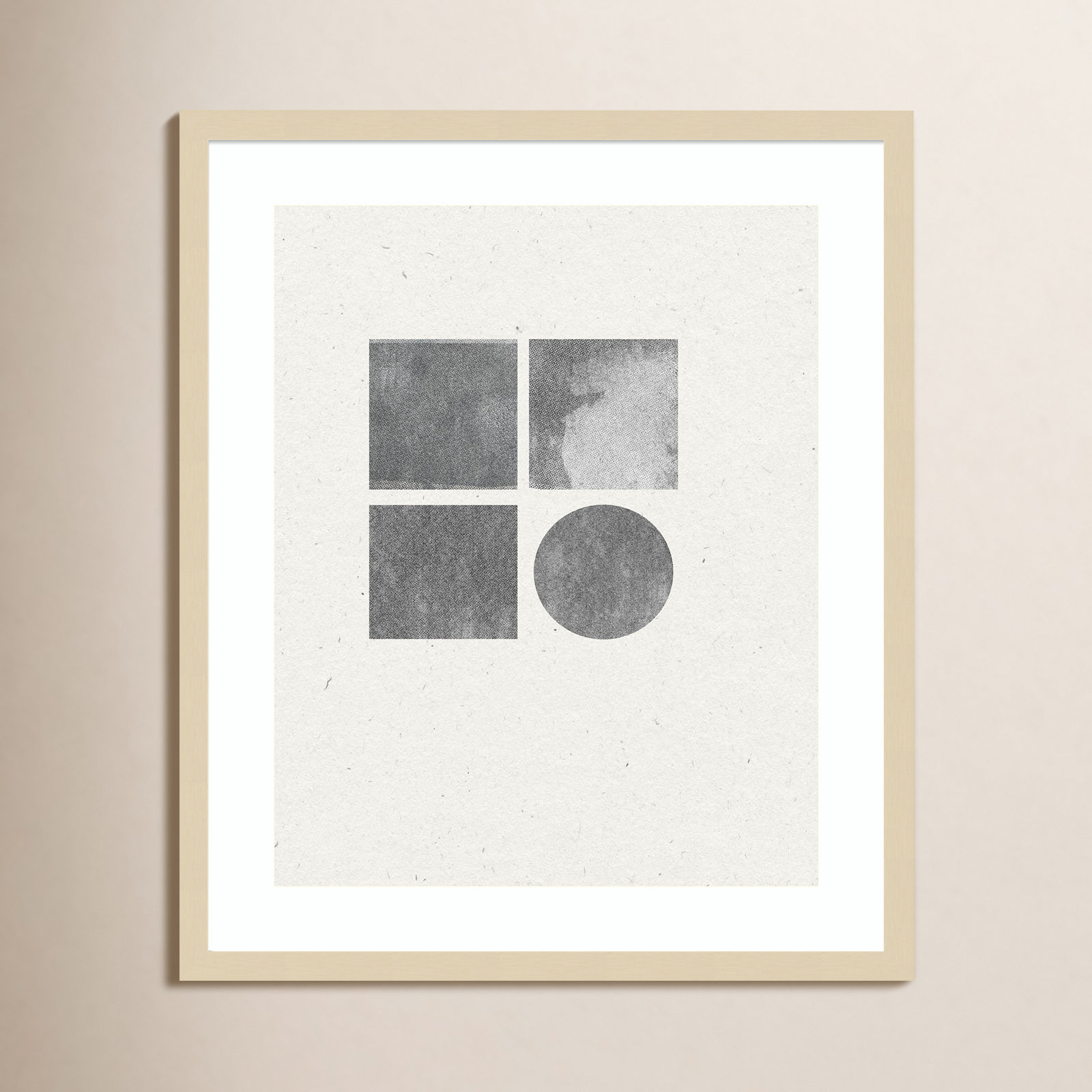 Giese "Paper Collage No. 2" Print, Brown, 25" H x 21" W