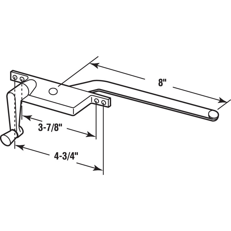 8 in. Square Body, Casement Window Operator, Left Handed (Single Pack)
