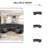 Stripe Corduroy 3-Piece Manual Recliner Sofa Set – Split-Back Design, Dual Cup Holders & Storage-279503405