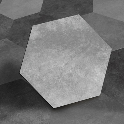 Carreau de sol en vinyle de luxe hexagonal gris l 11,8 po x L 9,8 po