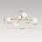 6 - Light Sputnik Glass Globe Linear Semi Flush Mount -24253038