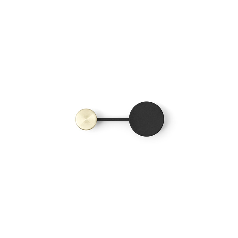 Afteroom Studio Wall Mounted Coat Rack, Black/Brass