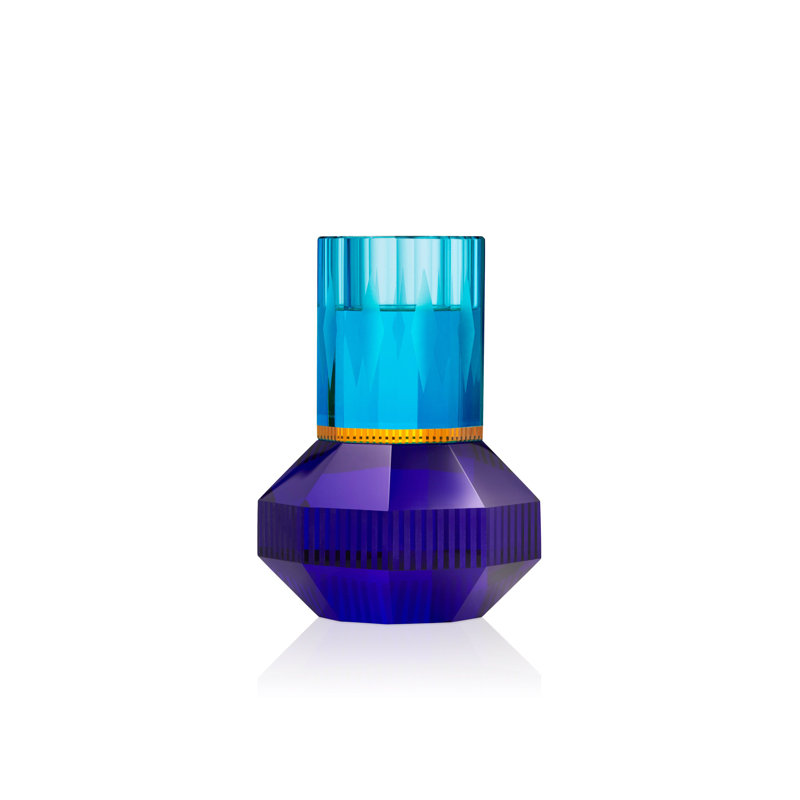 Chicago Tealight Candle Holder, Azure/Cobalt