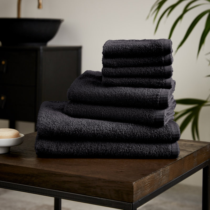 Quick Dry Cotton Towel, Black