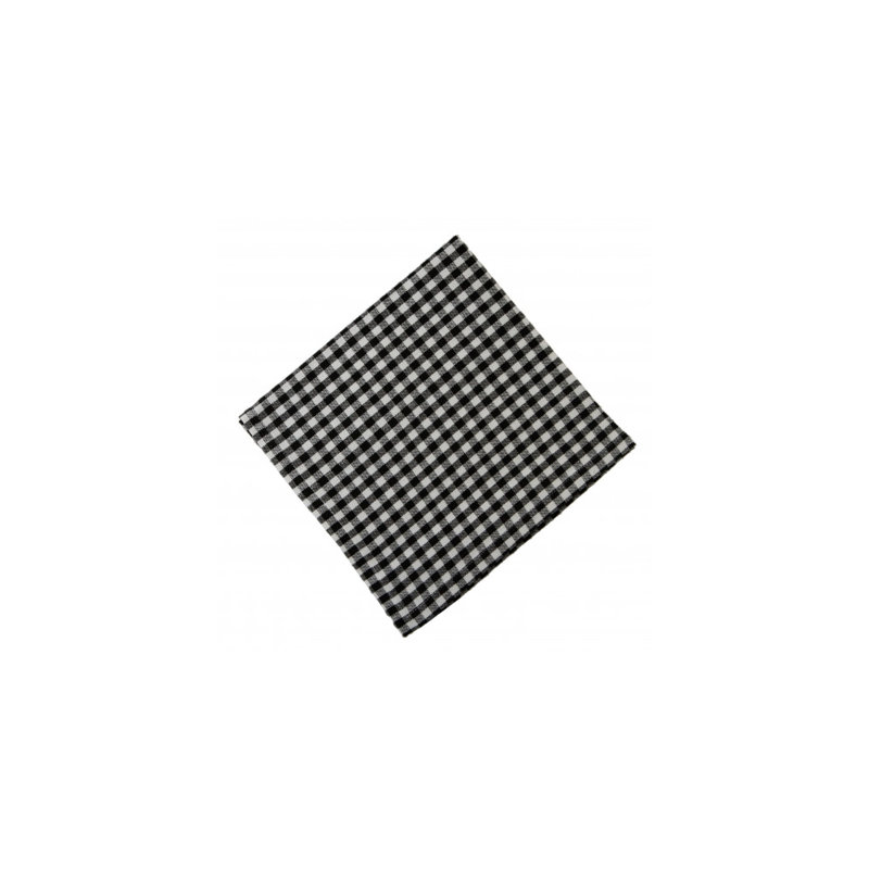 Jarratt Cotton Gingham Square Napkin, Black