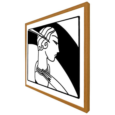 Mercerville Art Deco Woman - Single Picture Frame Print