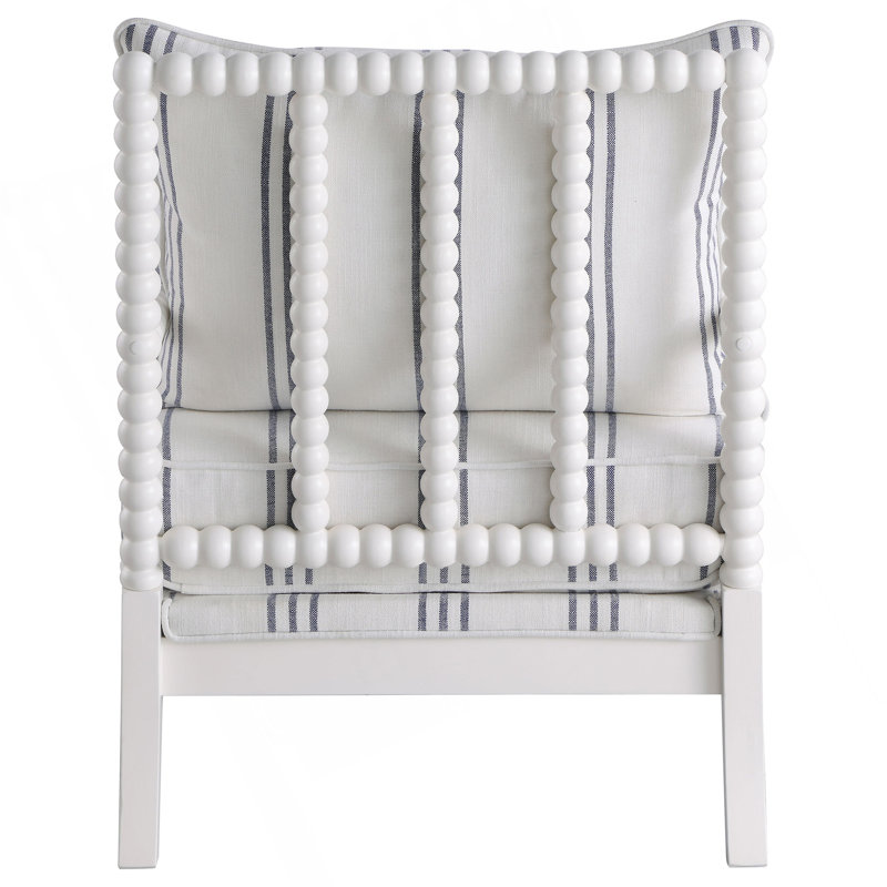 Fauteuil d'appoint à rayures blanches et bleu marine