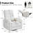 33" Modern Chenille Swivel and Rocker Glider Recliner with Wider Armrest,Double Pockets for Nursery-48589393