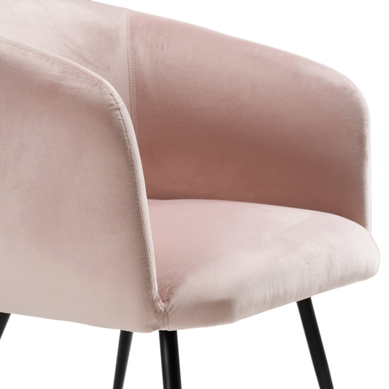 Mansbury 15'' H Velvet Upholstered Armchair, Pink