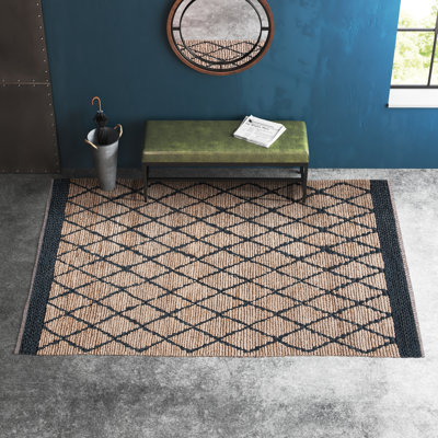 Lyon Geometric Hand Loom Tan Area Rug