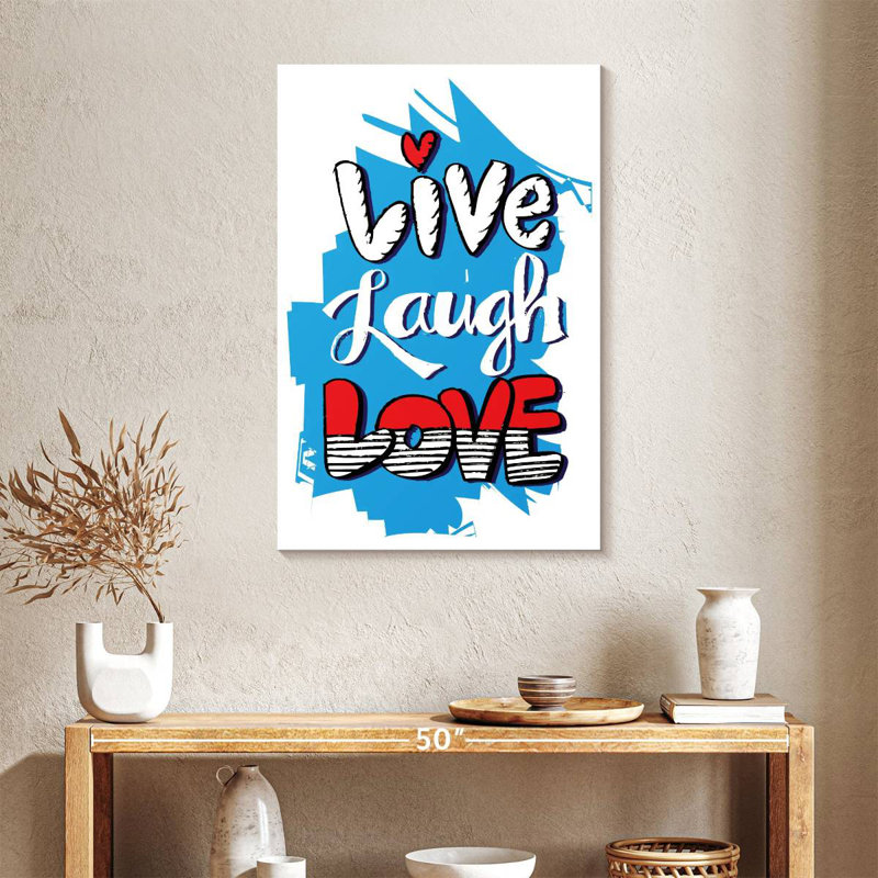 Dessin animé «Live Laugh Love», H 36 po x l 24 po