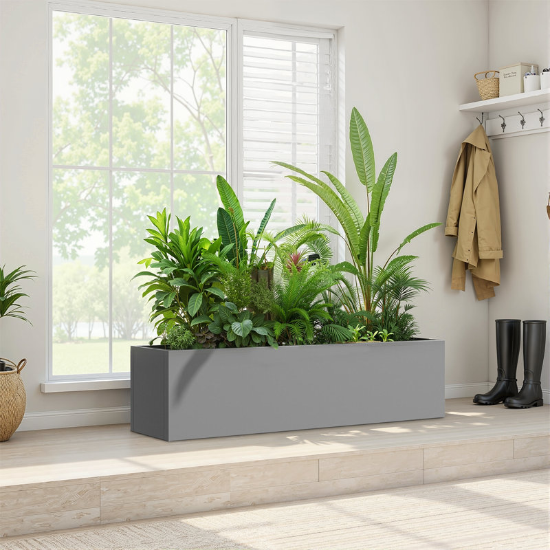 Boîtes à fleurs extérieures / intérieures / décoratives, Gris, 1