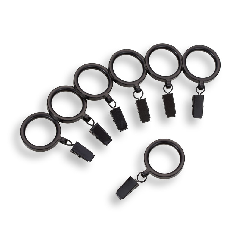 Leodore Outdoor Collection 1 1/8 in Diameter Adjustable Curtain Ring Set, 36" - 72", Brown