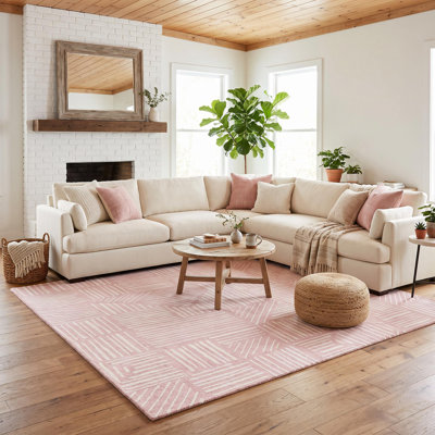 Modern Abstract Geometric Area Rug with Non-Slip Tpr Backing for Living Room, Bedroom, Dining Room, Kitchen and Entryway