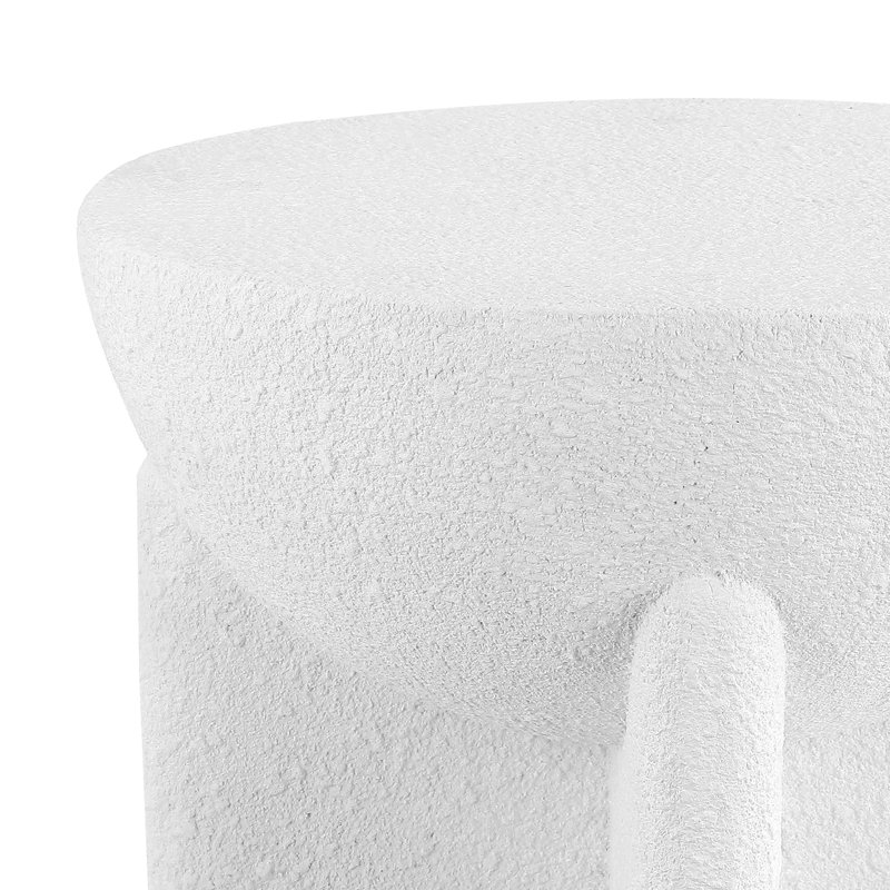 Cadmann End Table, White Frosted