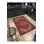Red and White Colored Traditional Decorative Woven Base Rug Machine Washable