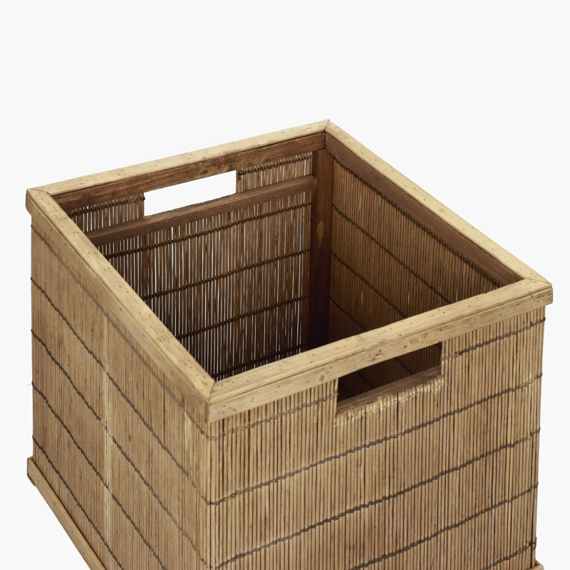17 Stories Aliia Bamboo Basket, Brown
