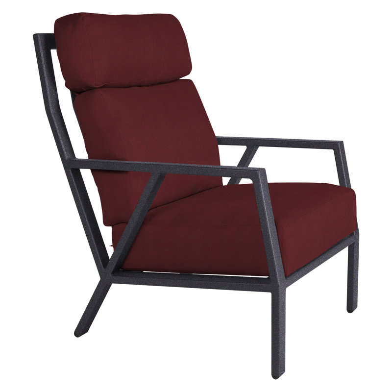 Aris Outdoor Lounge Chair, Stitches Slate, Graphite