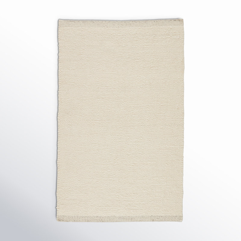 Tapis crème en laine fait à la main Ada, Rectangle 4 pi x 6 pi