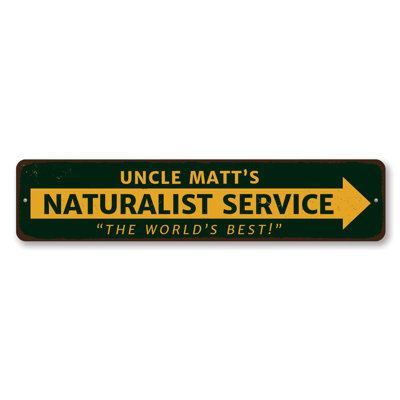 Naturalist Service Custom Aluminum Sign