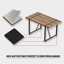 Ensemble de table de salle à manger de 55 po en bois aggloméré rectangulaire industriel moderne de 55 po et ensemble de chaises de salle à manger sans accoudoirs en polyuréthane