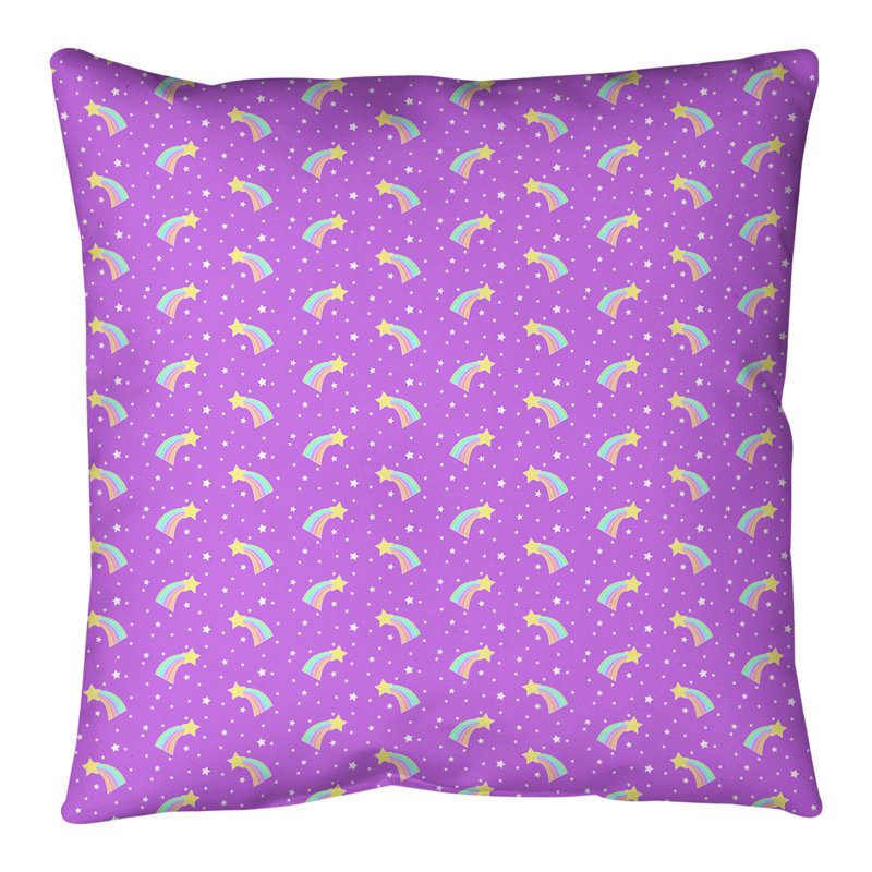 Coussin lombaire à étoiles filantes Katelyn Elizabeth, H 20 po x l 20 po, Violet Helios, Duvet synthétique
