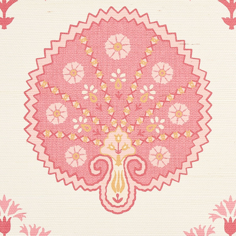 Papier peint Chambis Crown Sisal, Rose