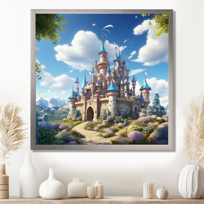 Princesse, château magique, rêves III, art mural