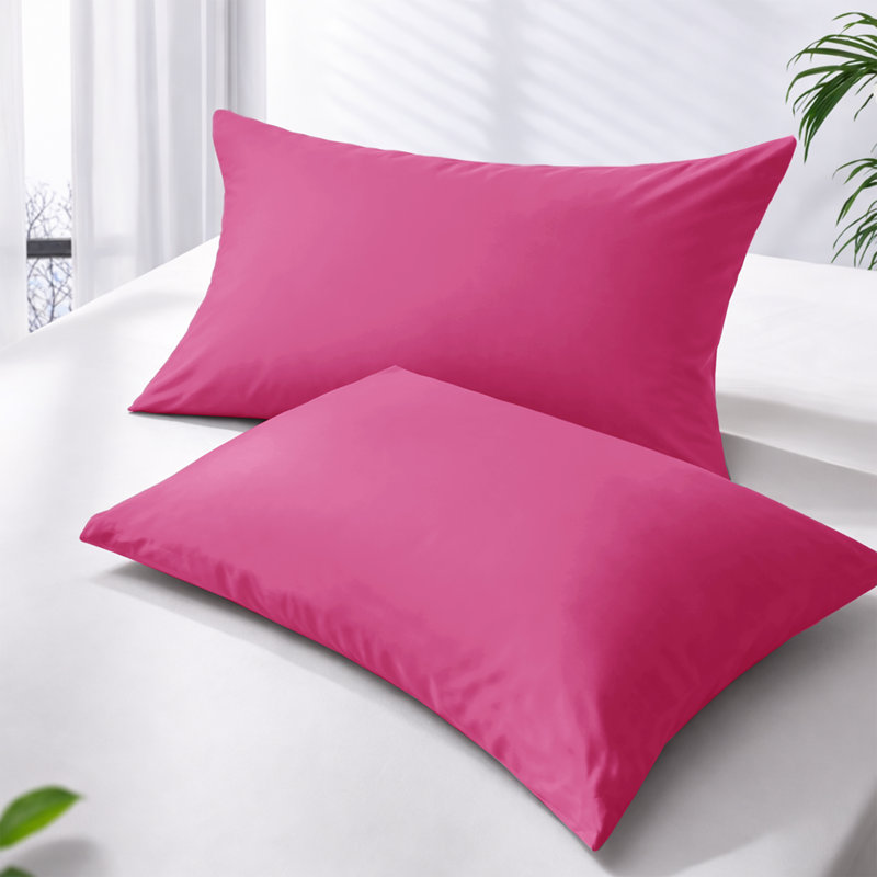 Microfiber Solid Colour Duvet Cover Set, Pink, Single Duvet Cover + 1 Pillowcase