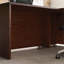 Bureau double L 60 po x 78 po Bowfront, finition rouge
