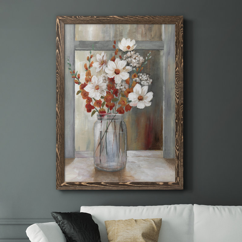 Peinture automnale - Peinture sur toile encadrée, H 37,5 po x l 27,5 po x P 1 po, Noyers