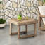 Table d'appoint rustique en bois de l 20,28 po x P 16,18 po pour rehausser l'espace du patio