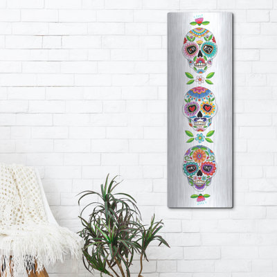 Art mural en métal Trinx «Sugar Skull Tower» par Hello Angel